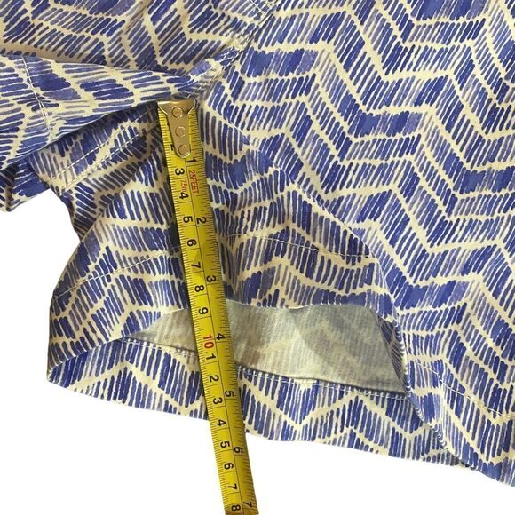 Vineyard Vines size 00 shorts blue white elastic waist geometric shape - Picture 6 of 7